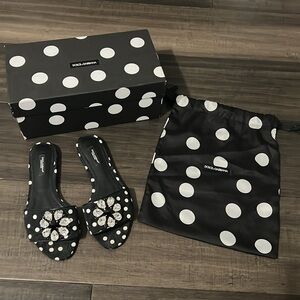 Dolce & Gabbana
Sandals Polka Dot Black White Bejeweled C2